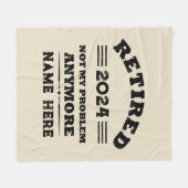 Gepersonaliseerd pensioen niet meer mijn probleem fleece deken (Voorkant (Horizontaal))