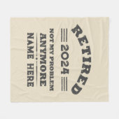 Gepersonaliseerd pensioen niet meer mijn probleem fleece deken (Voorkant (Horizontaal))