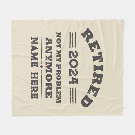Gepersonaliseerd pensioen niet meer mijn probleem fleece deken (Voorkant (Horizontaal))