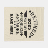 Gepersonaliseerd pensioen niet meer mijn probleem fleece deken (Voorkant (Horizontaal))