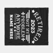 Gepersonaliseerd pensioen niet meer mijn probleem fleece deken (Voorkant (Horizontaal))