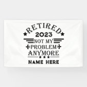 Gepersonaliseerd pensioen niet meer mijn probleem spandoek (Horizontaal)