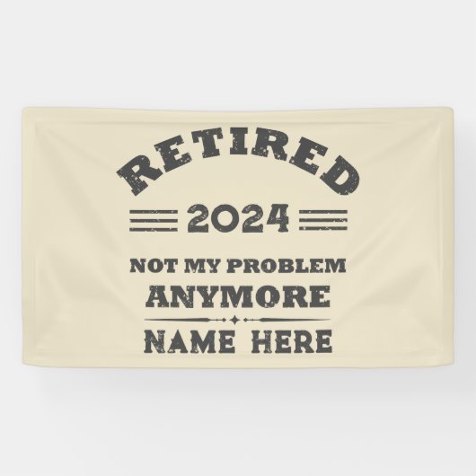 Gepersonaliseerd pensioen niet meer mijn probleem spandoek (Horizontaal)
