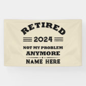 Gepersonaliseerd pensioen niet meer mijn probleem spandoek (Horizontaal)