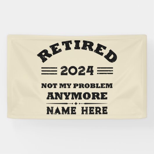 Gepersonaliseerd pensioen niet meer mijn probleem spandoek (Horizontaal)