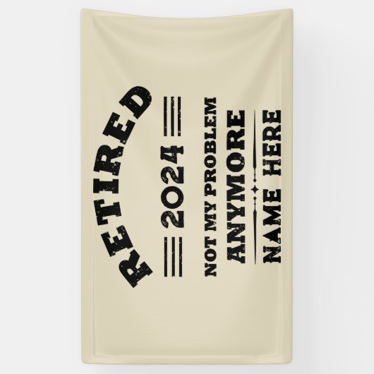 Gepersonaliseerd pensioen niet meer mijn probleem spandoek (Verticaal)