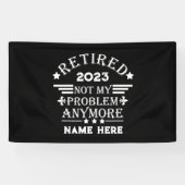 Gepersonaliseerd pensioen niet meer mijn probleem spandoek (Horizontaal)