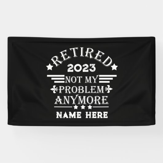 Gepersonaliseerd pensioen niet meer mijn probleem spandoek (Horizontaal)