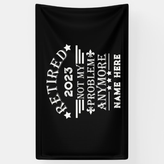 Gepersonaliseerd pensioen niet meer mijn probleem spandoek (Verticaal)