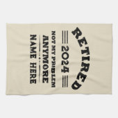 Gepersonaliseerd pensioen niet meer mijn probleem theedoek (Horizontaal)