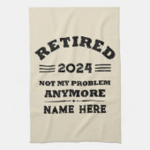 Gepersonaliseerd pensioen niet meer mijn probleem theedoek (Verticaal)