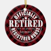 Gepersonaliseerd pensioen Plaid Christmas Keramisch Ornament (Voorkant)