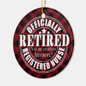 Gepersonaliseerd pensioen Plaid Christmas Keramisch Ornament (Links)