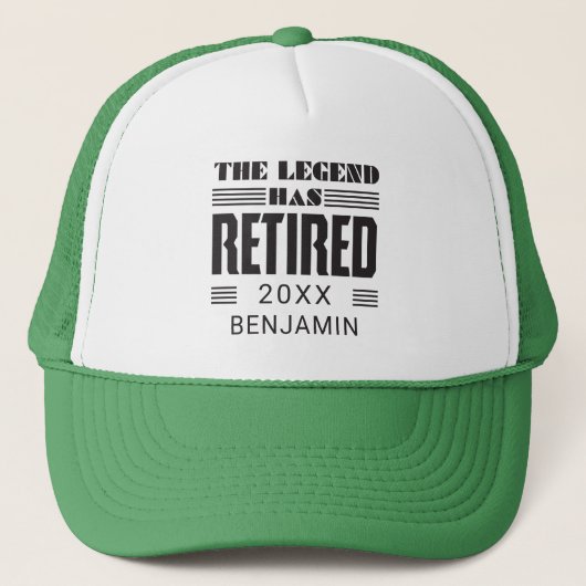 Gepersonaliseerd pensioen trucker pet (Voorkant)