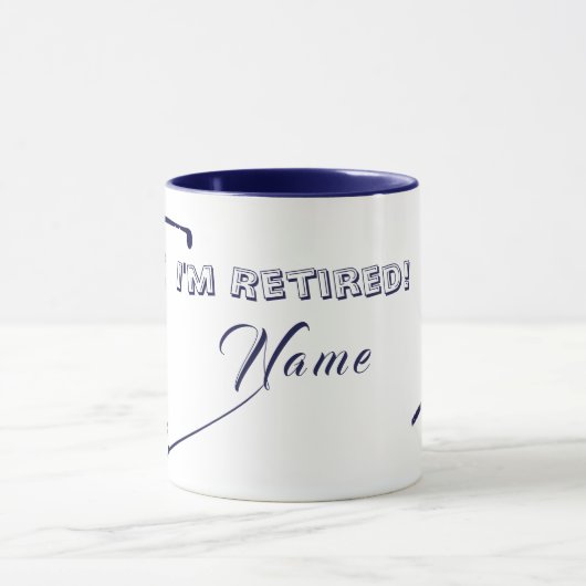 Gepersonaliseerd pensioencadeau voor een golfer mok (Midden)
