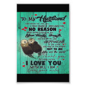 Gepersonaliseerd perfect cadeau aan mijn man brief foto afdruk (Voorkant)