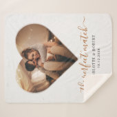 Gepersonaliseerd Perfect Match Couples Foto Script Sherpa Deken (Voorkant (horizontaal))