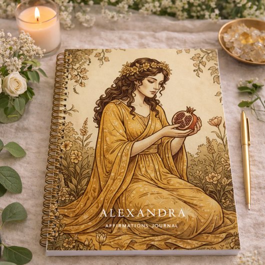Gepersonaliseerd Persephone Affirmaties Journaal Notitieboek