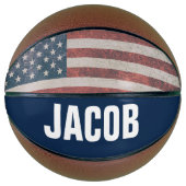 GEPERSONALISEERD PERSONALISEERDE PATRIOTISCHE Bask Basketbal (Voorkant)
