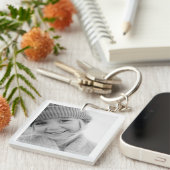 Gepersonaliseerd persoonlijke Creëer Uw eigen foto Sleutelhanger (Voorkant Rechts)