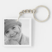 Gepersonaliseerd persoonlijke Creëer Uw eigen foto Sleutelhanger (Achterkant)