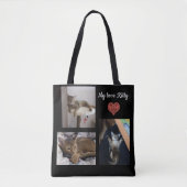 Gepersonaliseerd persoonlijke patches vierkanten l tote bag (Voorkant)