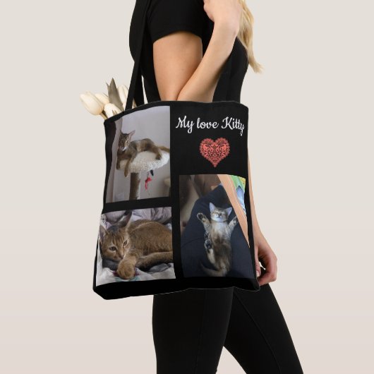 Gepersonaliseerd persoonlijke patches vierkanten l tote bag (Dichtbij)