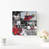 Gepersonaliseerd persoonlijke patches vierkanten l vierkante klok (Huis)