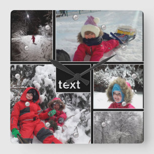 Gepersonaliseerd persoonlijke patches vierkanten l vierkante klok