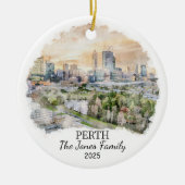 Gepersonaliseerd Perth-Ornament Keramisch Ornament (Voorkant)