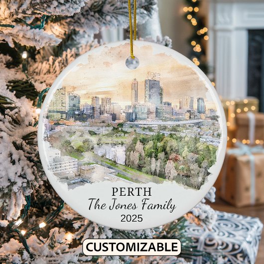 Gepersonaliseerd Perth-Ornament Keramisch Ornament