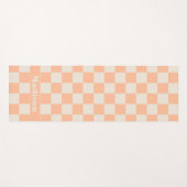 Gepersonaliseerd perzik geruit pastelpatroon yogamat (Voorkant (horizontaal))