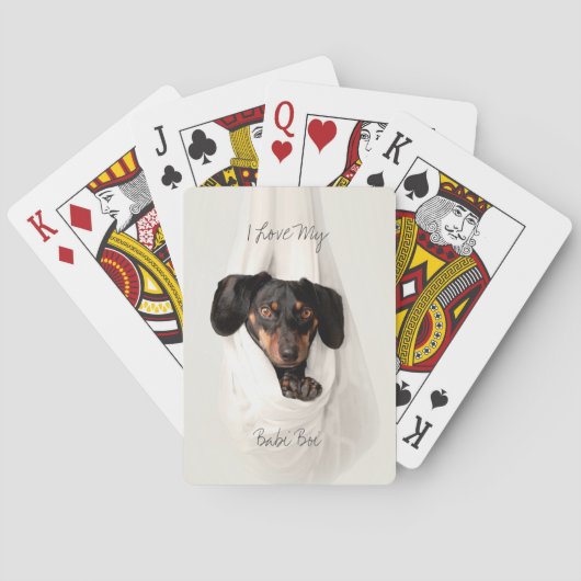Gepersonaliseerd Pet Dog Cat Notitieboek speelkaar Pokerkaarten (Achterkant)