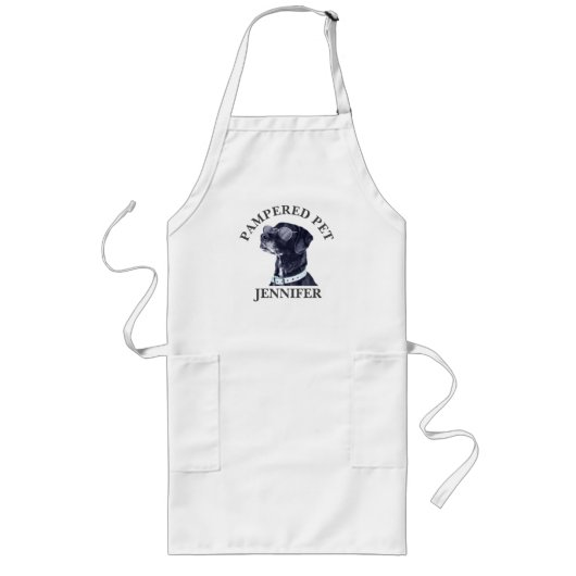 Gepersonaliseerd Pet Groomer Apron Lang Schort (Voorkant)