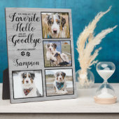 Gepersonaliseerd Pet Loss Foto Collage Pet Memoria Fotoplaat (Zijkant)