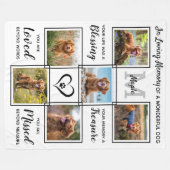 Gepersonaliseerd Pet Loss Keepomwille Pet Dog Memo Fleece Deken (Voorkant (Horizontaal))