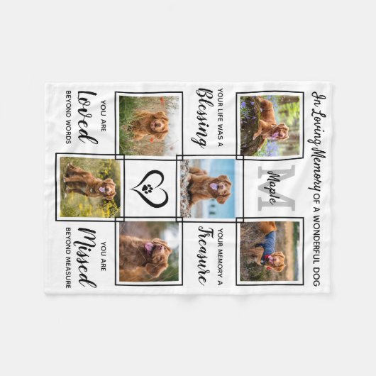 Gepersonaliseerd Pet Loss Keepomwille Pet Memorial Fleece Deken (Voorkant (Horizontaal))