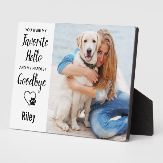 Gepersonaliseerd Pet Loss Keepomwille Pet Memorial Fotoplaat (Zijkant)