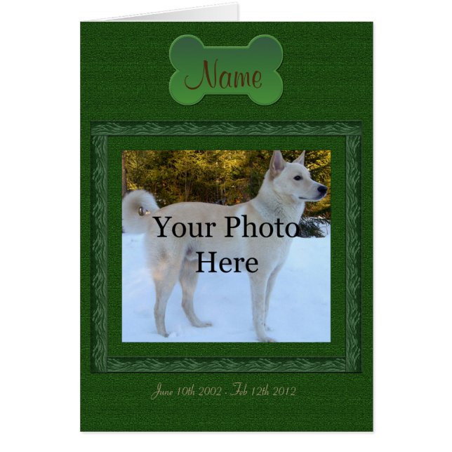 Gepersonaliseerd Pet Memorial (Voorkant)