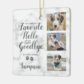 Gepersonaliseerd Pet Memorial Foto Collage Pet Los Keramisch Ornament (Links)