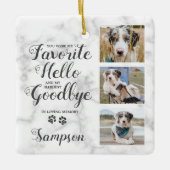 Gepersonaliseerd Pet Memorial Foto Collage Pet Los Keramisch Ornament (Voorkant)