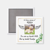 Gepersonaliseerd Pet Memorial Gift Loss of dog cus Magneet (Voorkant / Achterkant)