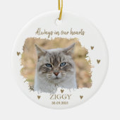 Gepersonaliseerd Pet Memorial Keramisch Ornament (Voorkant)