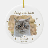 Gepersonaliseerd Pet Memorial Keramisch Ornament (Achterkant)
