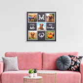 Gepersonaliseerd Pet Memorial Pet Loss Foto Collag Canvas Afdruk (Insitu (Woonkamer))