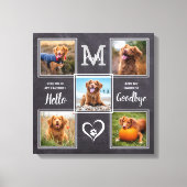 Gepersonaliseerd Pet Memorial Pet Loss Foto Collag Canvas Afdruk (Voorkant)