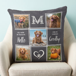 Gepersonaliseerd Pet Memorial Pet Loss Foto Collag Kussen