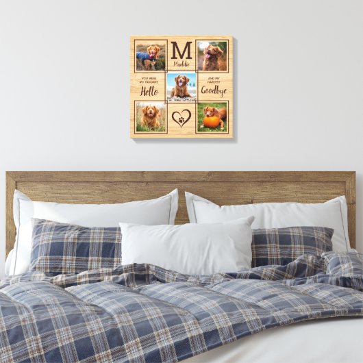 Gepersonaliseerd Pet Memory Loss 5 Foto Canvas Afdruk (Insitu (Slaapkamer))