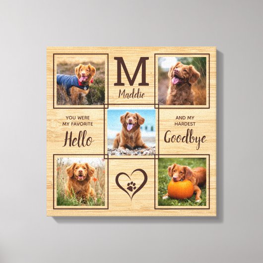 Gepersonaliseerd Pet Memory Loss 5 Foto Canvas Afdruk (Voorkant)