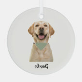 GEPERSONALISEERD PET-ORNAMENT GLAS ORNAMENT (Achterkant)